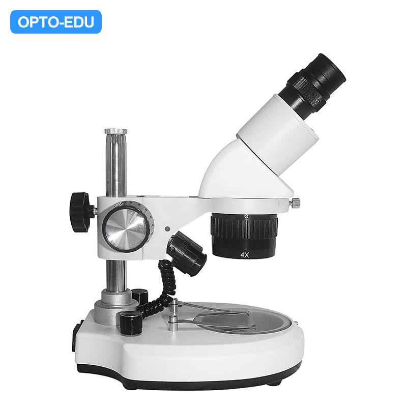 OPTO-EDU A22.1508 2x 4x Binocular LED Pole Stand Step Zoom Stereo Microscope