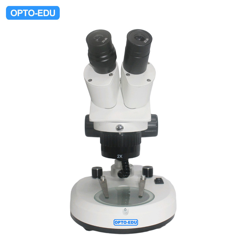 OPTO-EDU A22.1508 2x 4x Binocular LED Pole Stand Step Zoom Stereo Microscope